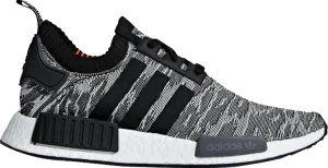Adidas NMD R1 Primeknit Men's Running Shoes, Black/Dark Gray