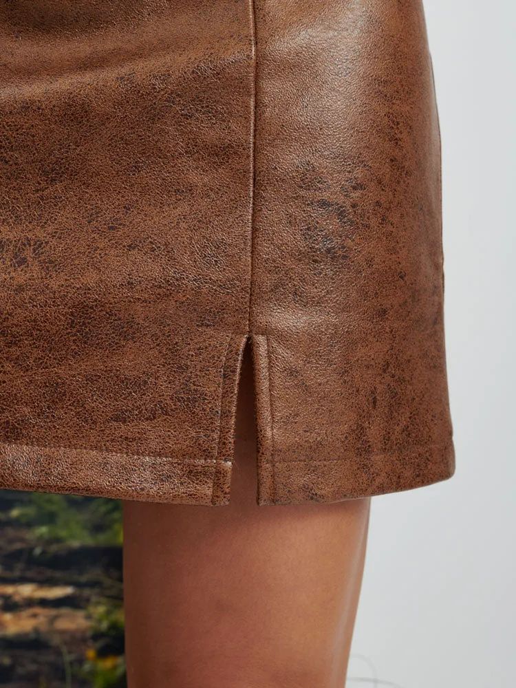 Alanis PU Mini Skirt