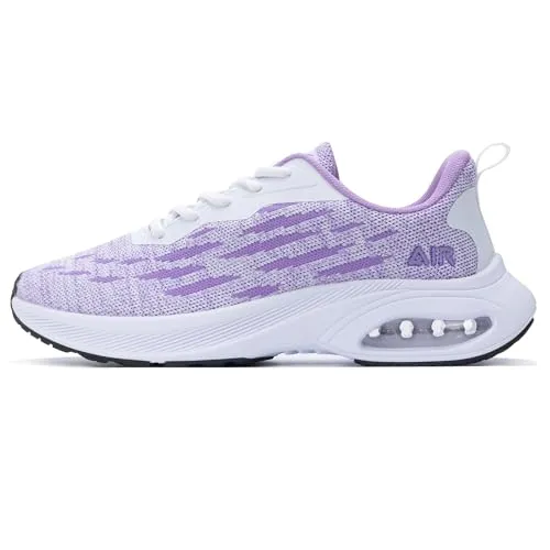 Autper Womens Air Tennis Running Shoes Lightweight Walking Sneakers for Jogging Gym Sports Comfort Footwear BlackGrey US 6.5