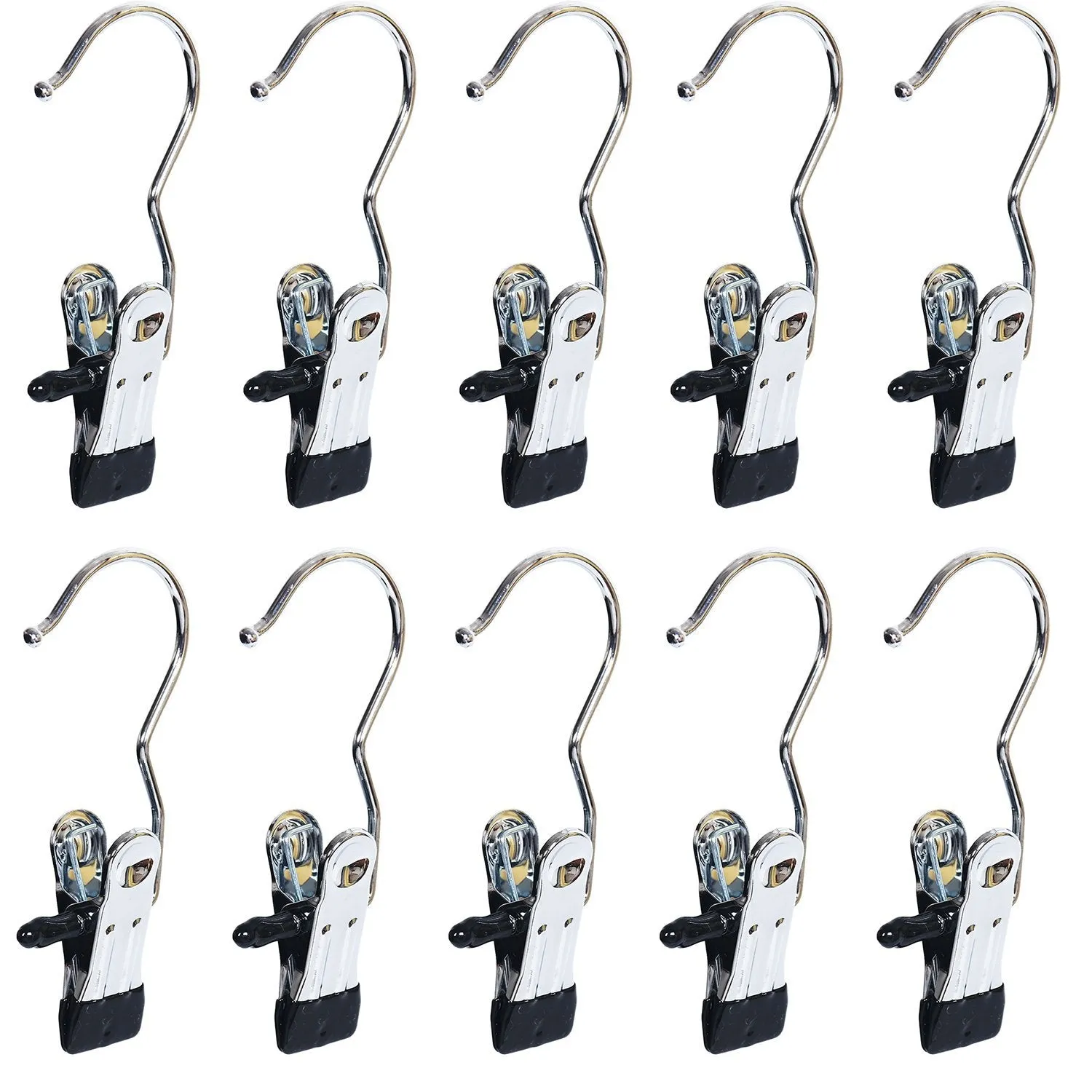 Baihoo Set of 10 Laundry Hooks Pins Boot Hanger Hold Hanging Clips Home Travel Portable