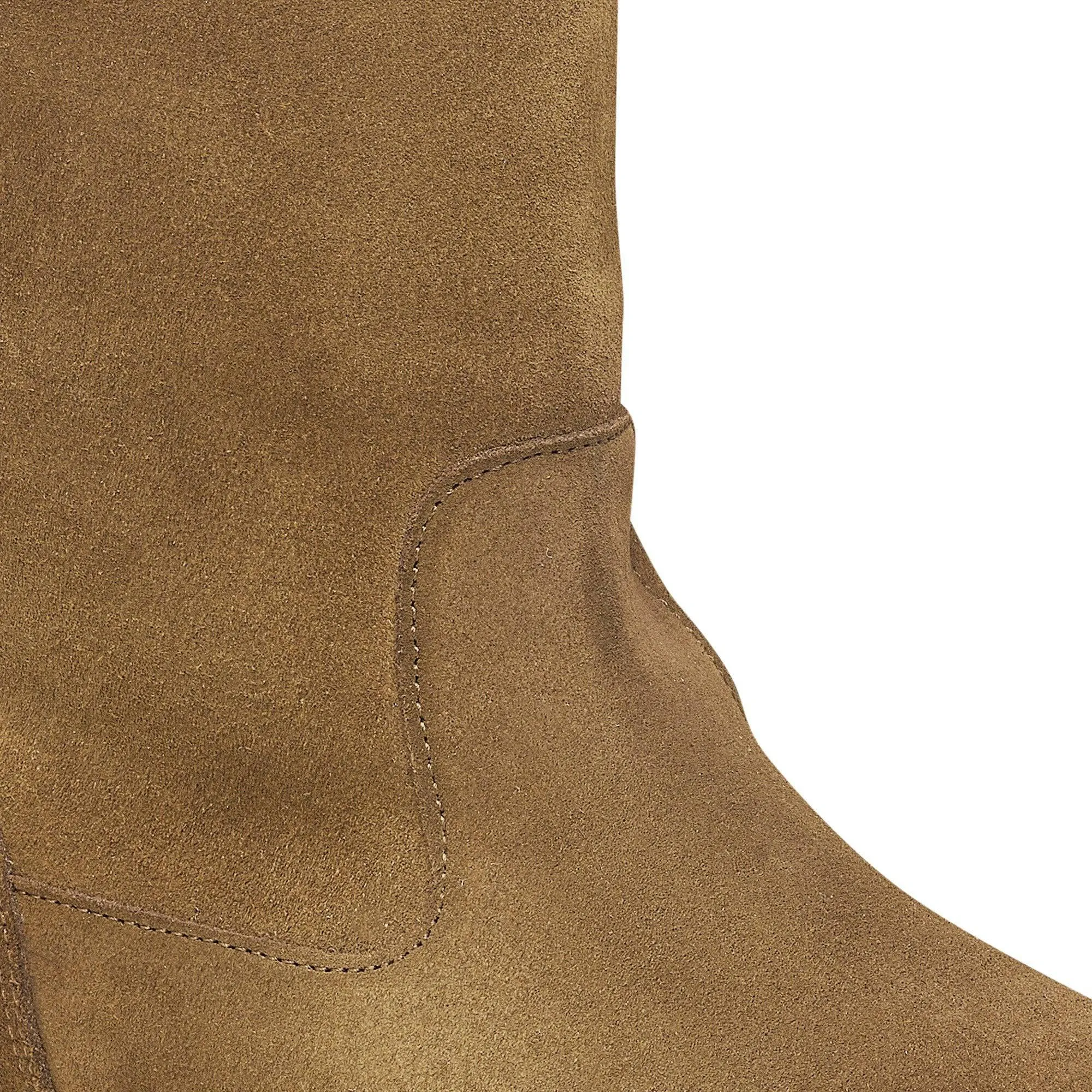 Birkenstock Uppsala Chukka Shearling Suede Ladies Dark Tea Suede Slip On Ankle Boots