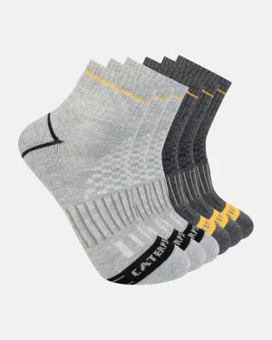 CATERPILLAR 6 PK Advanced 1/2 Cush Crew Socks 43CT302351TB