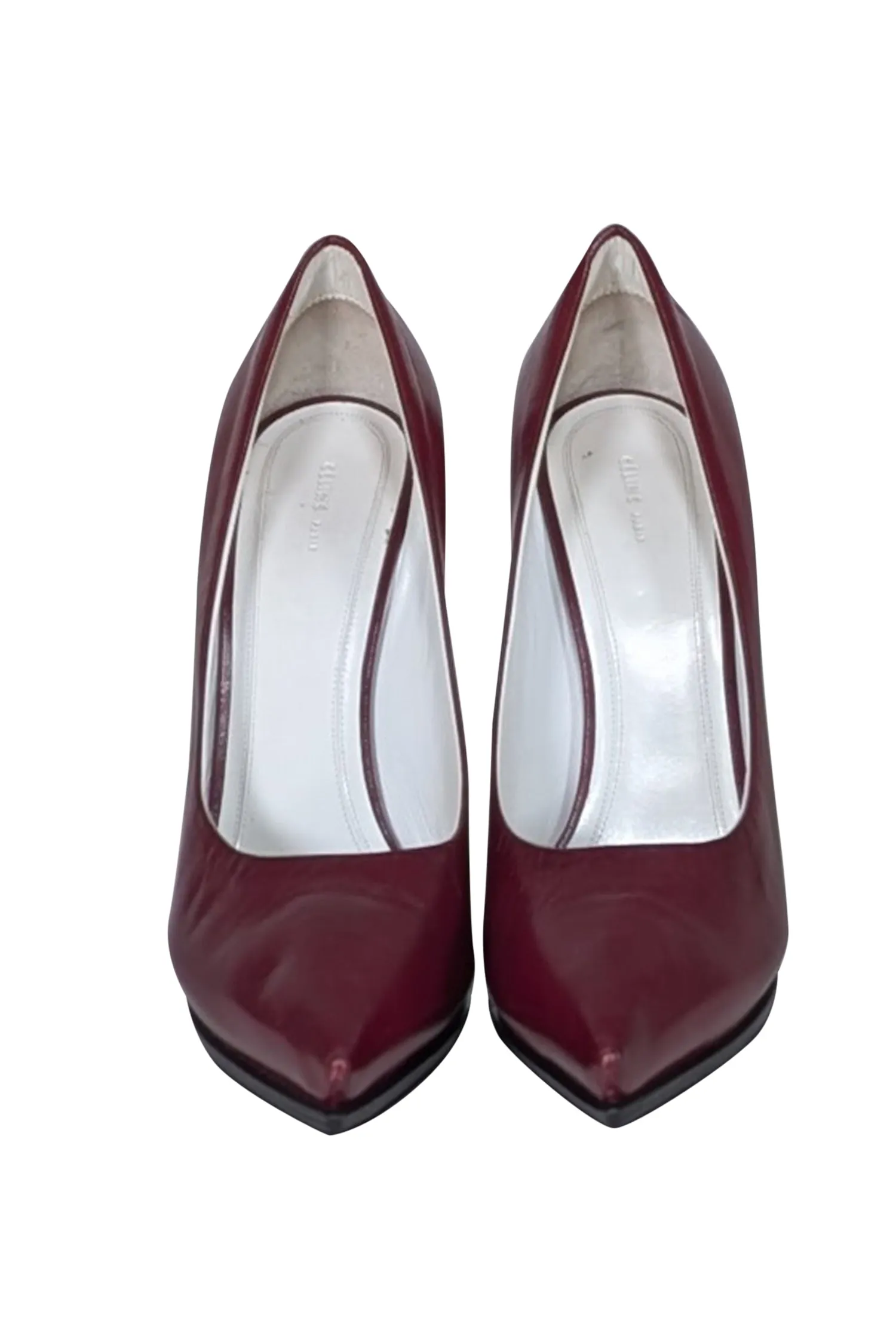 Celine - Maroon Leather Chunky Heel Pumps Sz 10