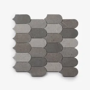 Cottesloe New Grey Feather Honed Marble Mosaic 50 x 130mm