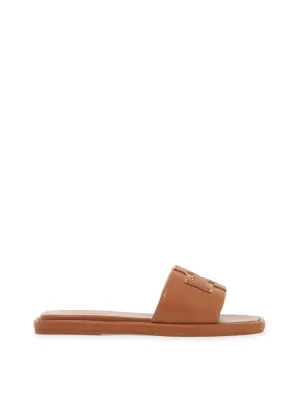 Double T Leather Slides
