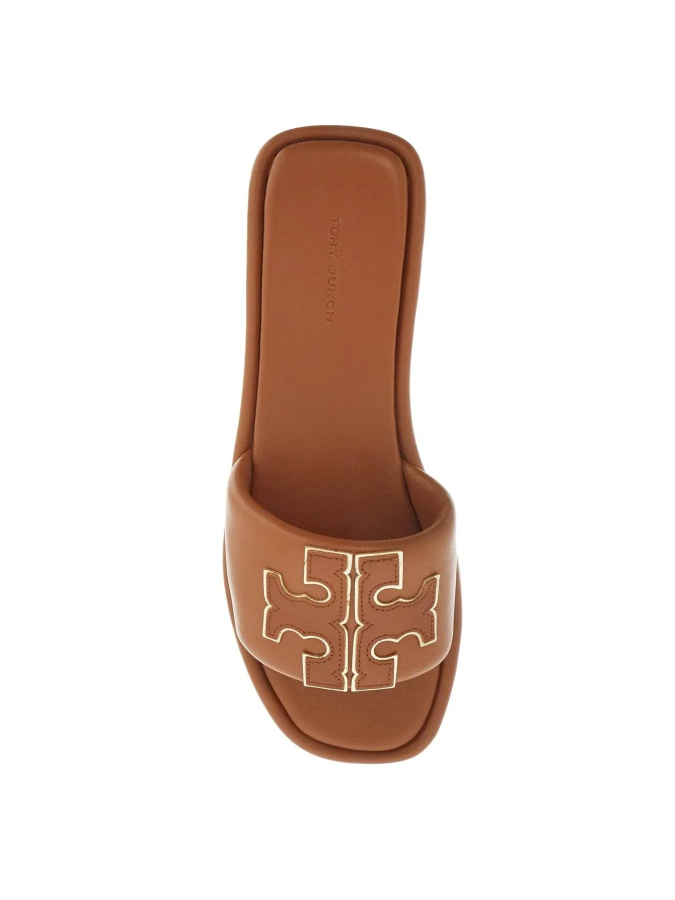 Double T Leather Slides