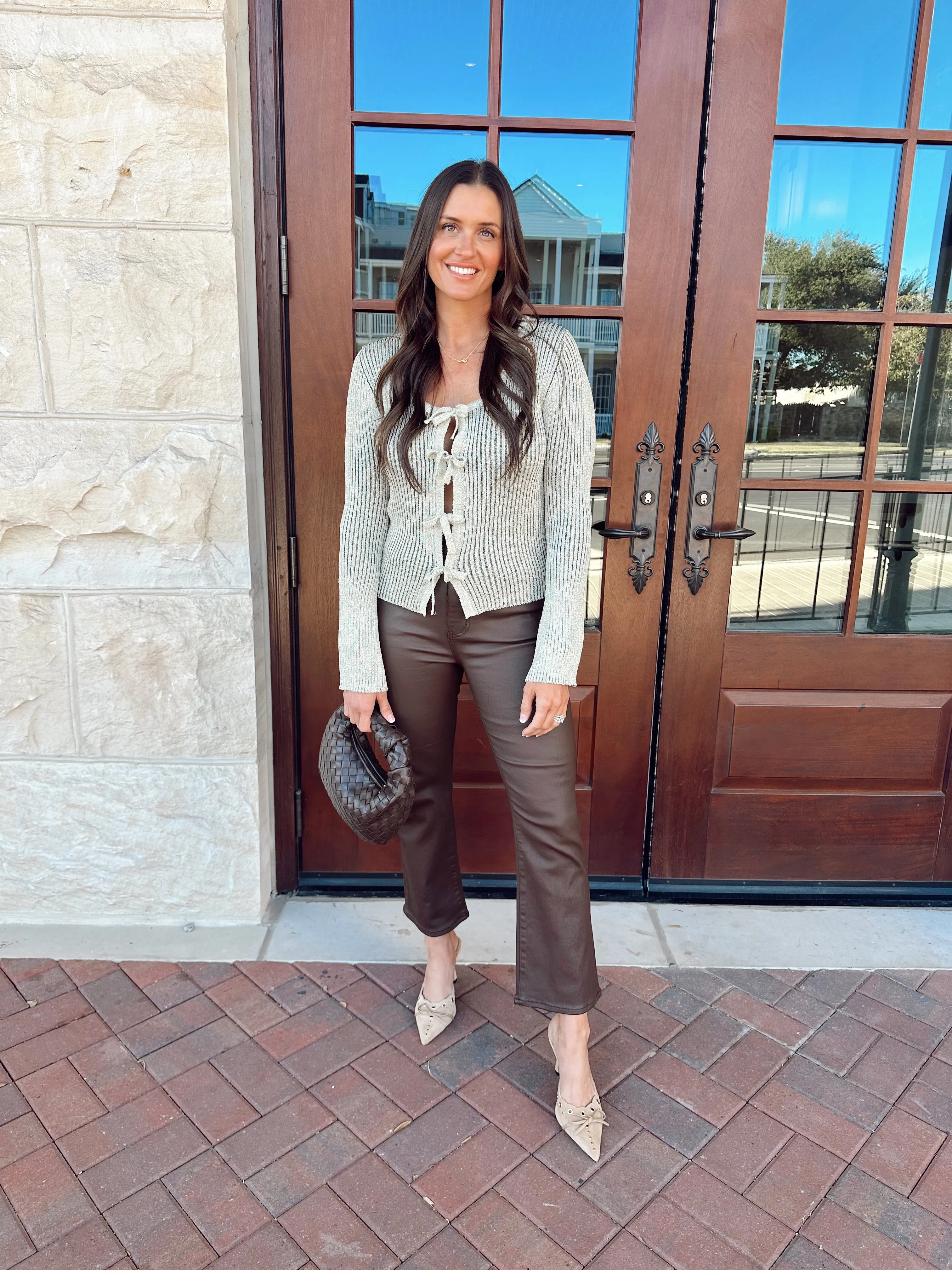 Gabby Glitter Ribbed Knit Top