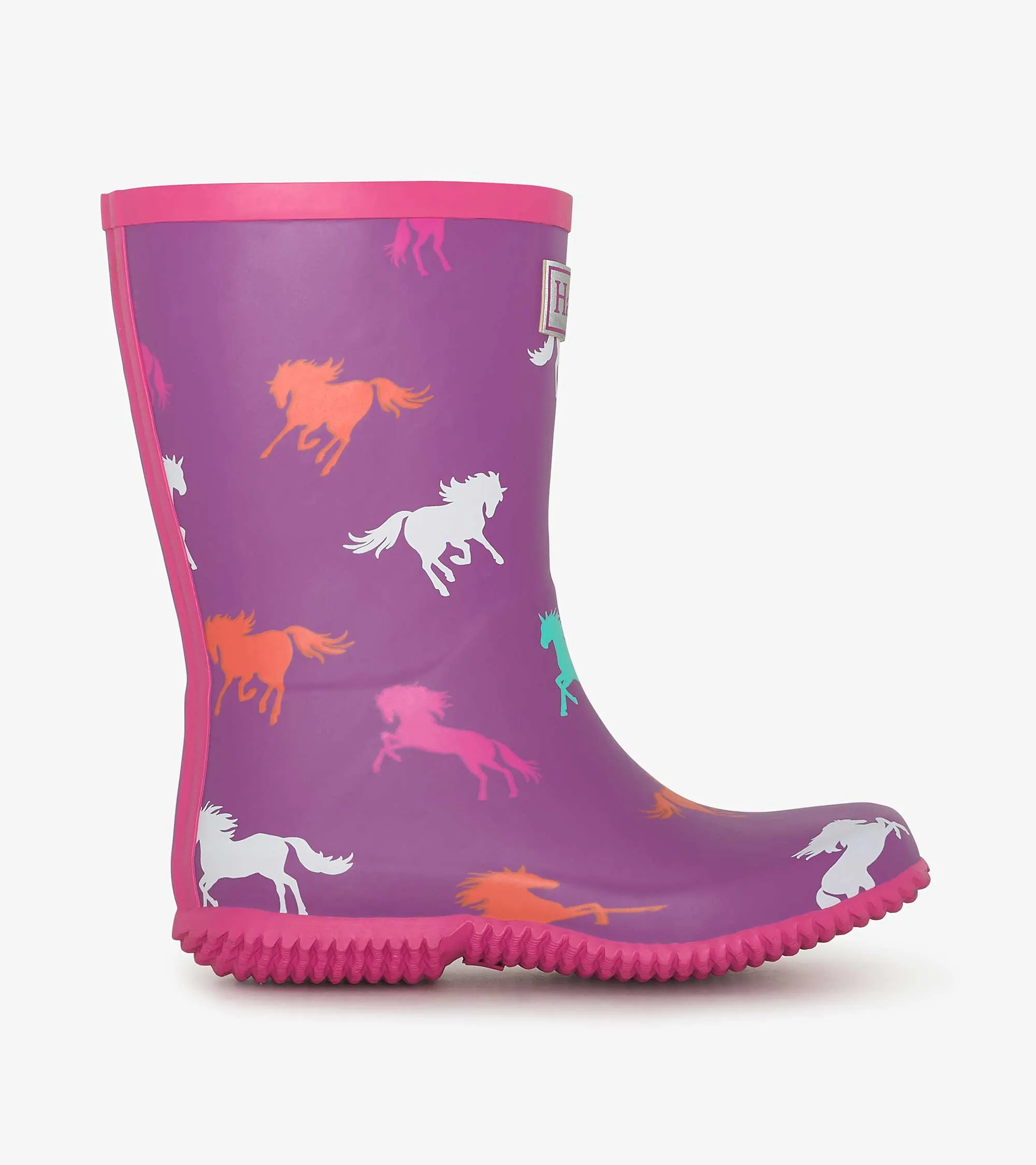 Girls Leaping Horses Packable Rain Boots