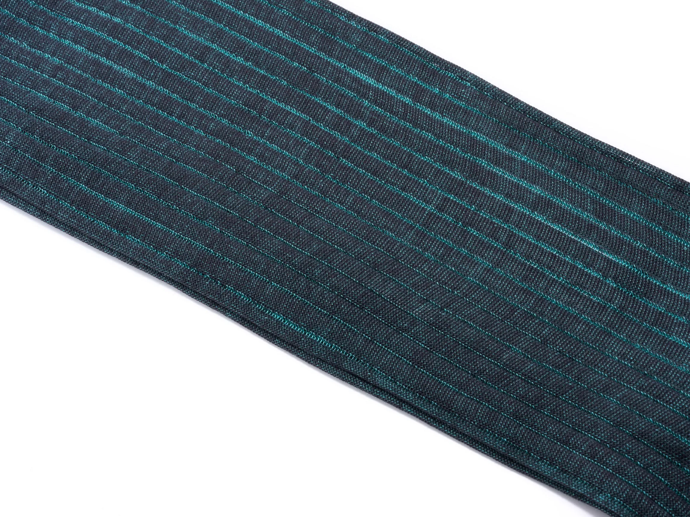 Gray & Turquoise Shadow Stripe Cotton Socks