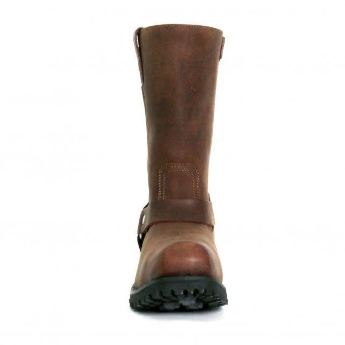 Hot Leathers Men's 11" Harness Boots Russet Brown