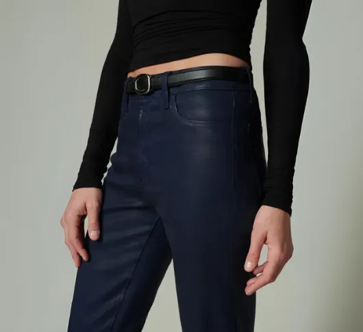 Joe's Jeans - Callie Coated Crop Bootcut Pants in Navy
