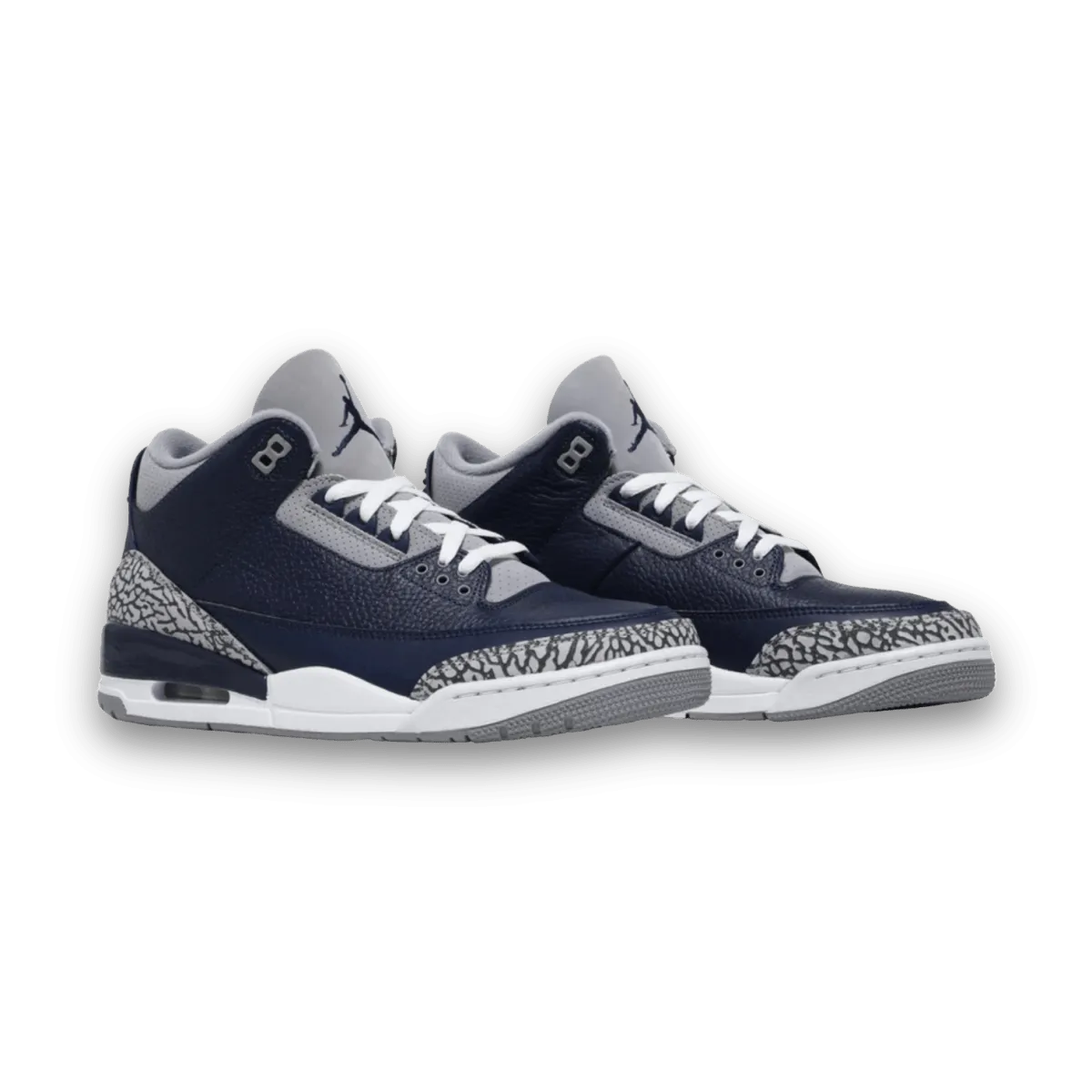 Laces for Lions Air Jordan 3 Retro Navy & Silver