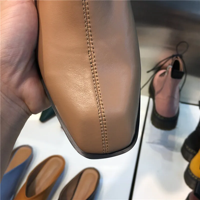 LUXE DESIGN FLAT ANKLE BOOTS WITH SIDE ZIP FASTENING