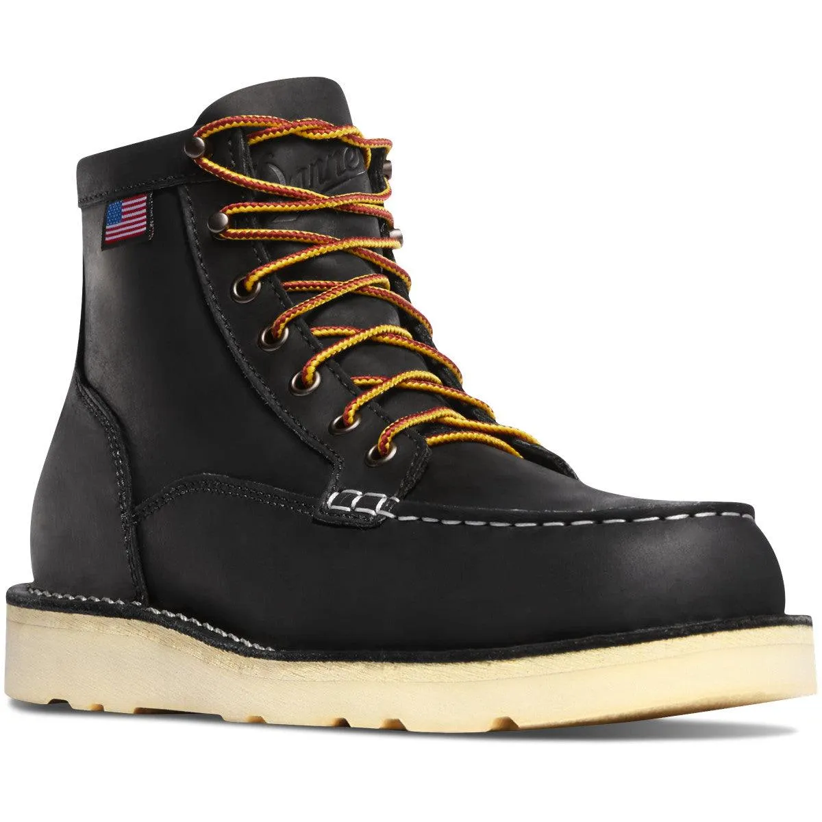Men's 6" Bull Run Moc Toe Boots - Black