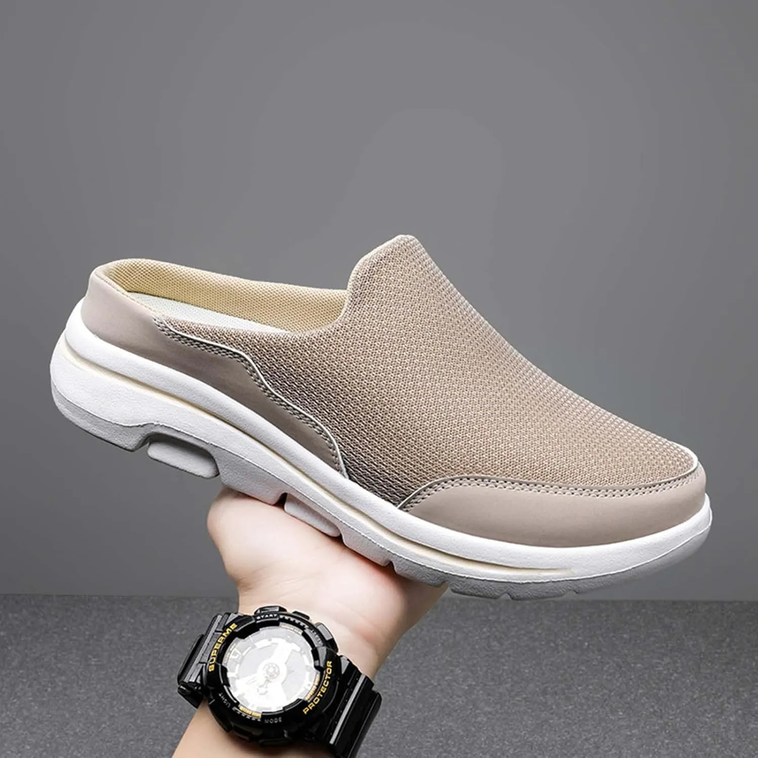 Men's Reathable Stretch Canvas Shoes Lightweight Breathable Walking Shoe Gym Tennis Business Formal Dress Shoes