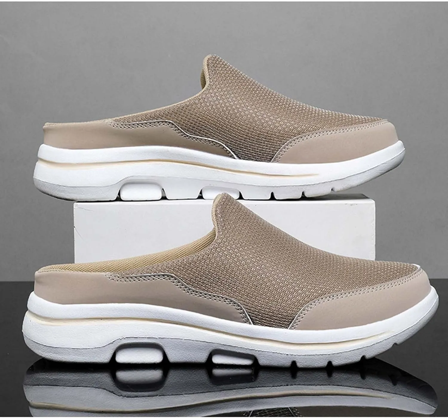 Men's Reathable Stretch Canvas Shoes Lightweight Breathable Walking Shoe Gym Tennis Business Formal Dress Shoes