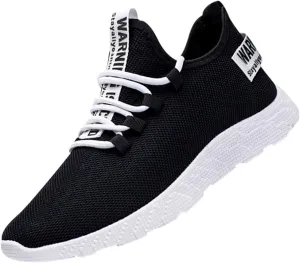 Mens Tennis Shoes Black Men Lightweight Breathable Walking Shoes Gym Tennis Athletic Mens Training Sneakers
