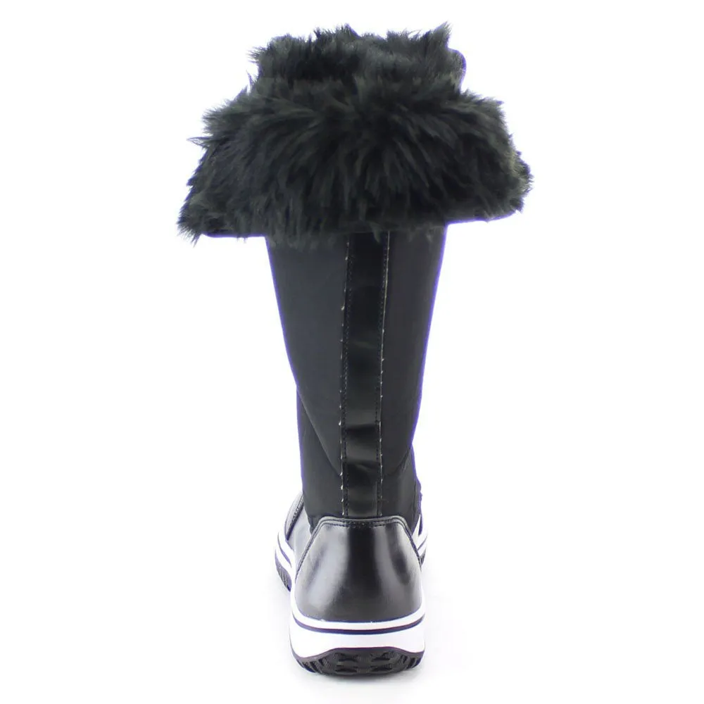 NATURE BREEZE FROST-02 Women's Lace Up Collar Decor Tongue Winter Boots