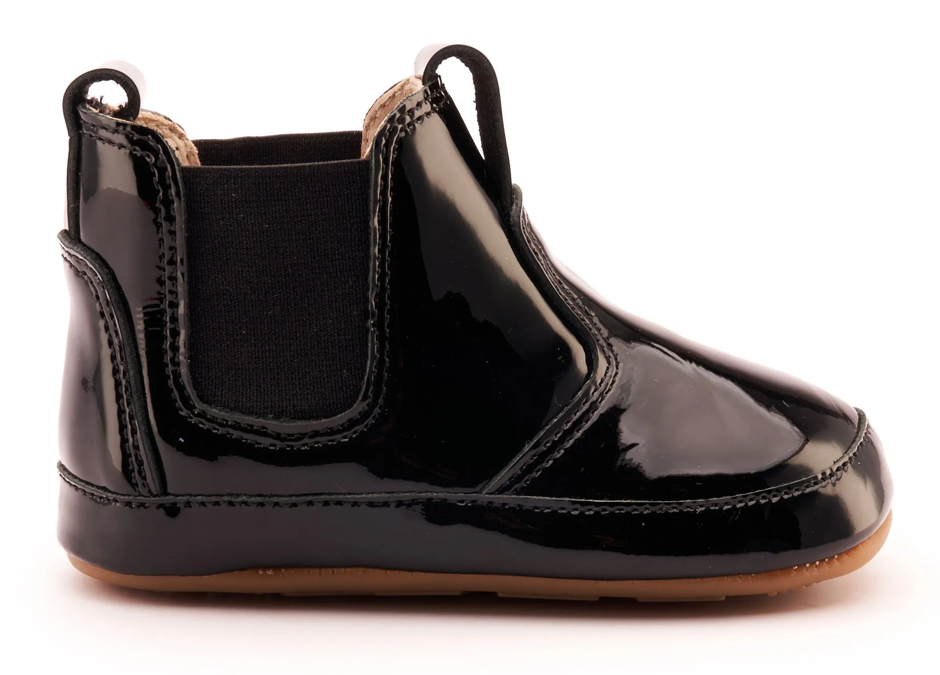 Old Soles Boy's & Girl's 188R Bambini Local Boots/Dress Shoes - Black Patent / Black