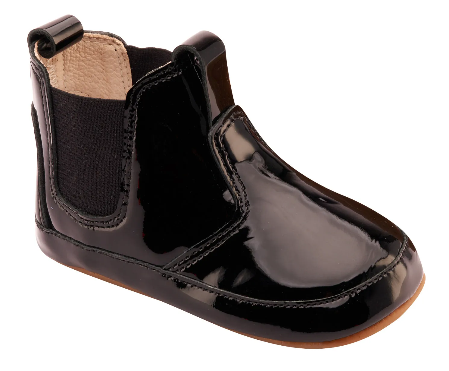 Old Soles Boy's & Girl's 188R Bambini Local Boots/Dress Shoes - Black Patent / Black
