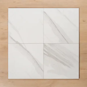 Perisher White Marble Matt Rectified Porcelain GP Tile 300x300mm