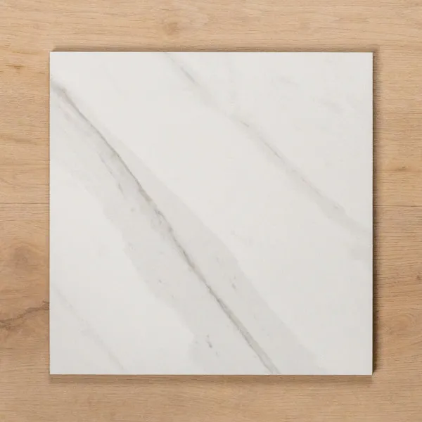 Perisher White Marble Matt Rectified Porcelain GP Tile 300x300mm