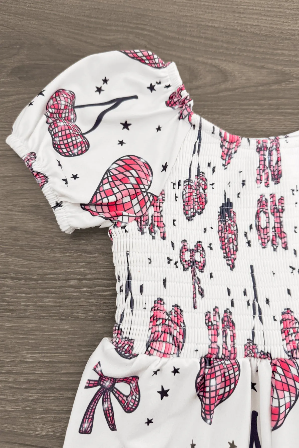"XOXO" White & Pink Disco Jumpsuit