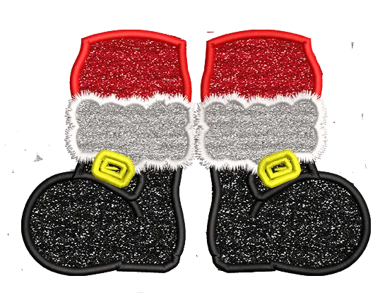 Santa Boots Side Design Applique 4 sizes
