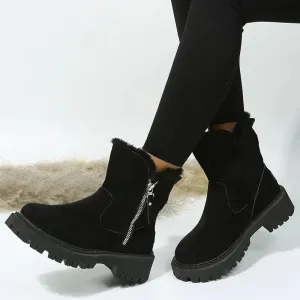 Stylish Casual Flat Ankle Boots with Zipper for Women | Perfect for Casual Days