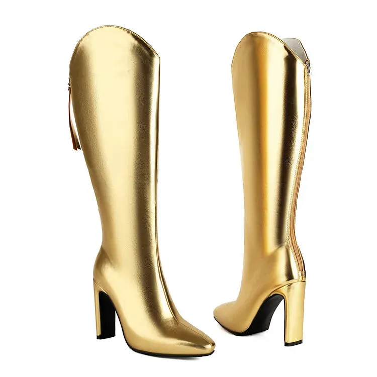 Trend4us Women's Modern Chic High Heel Knee-High Boots