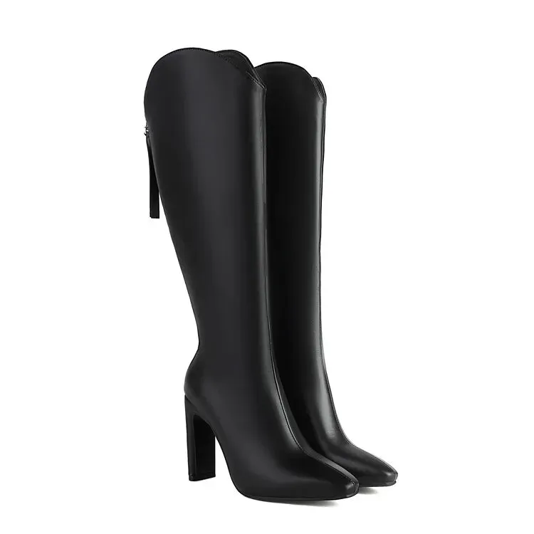 Trend4us Women's Modern Chic High Heel Knee-High Boots