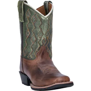 Youth Teddy Grn Top Brn Sq Toe